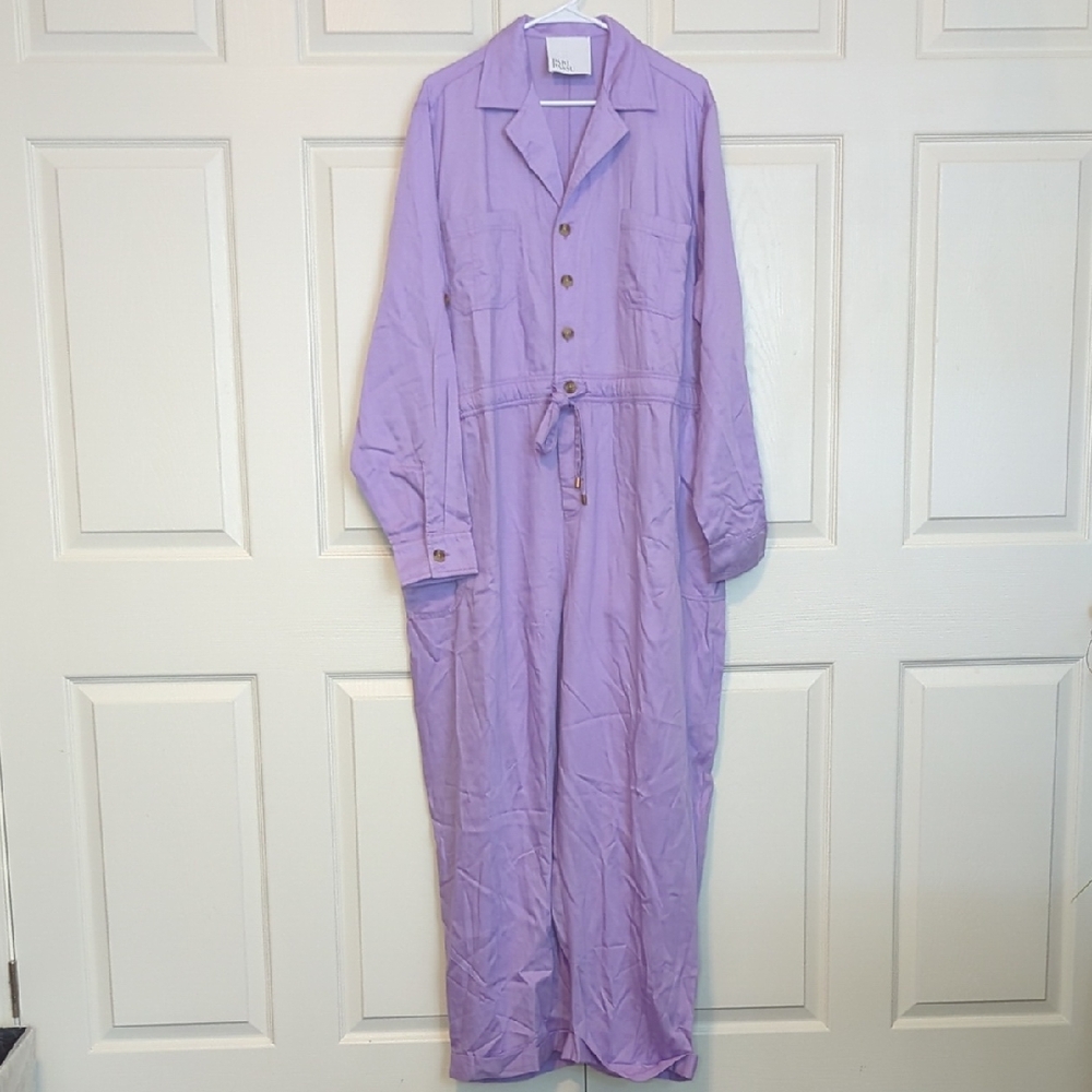 Par Passu Orchid Button-Up Jumpsuit